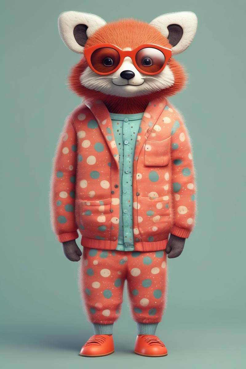 00160-1150751312-_lora_Dressed animals_1_Dressed animals - [Anthropomorphic Hairy Red panda Bear with retro glasses and dot pijamas.png